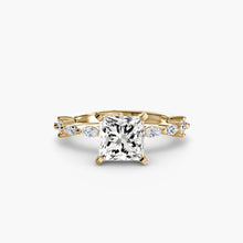 Precious Stone Round Brilliant Setting in Gold – side view