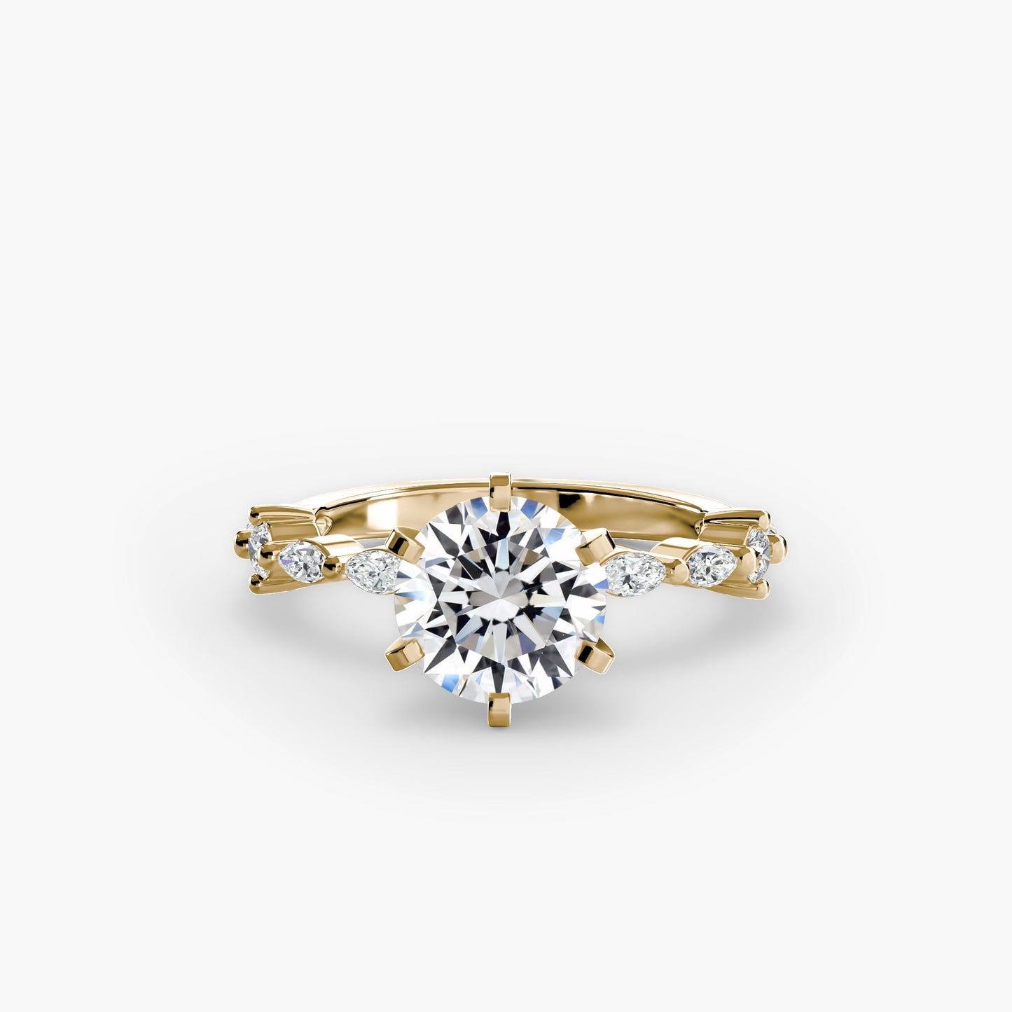 Precious Stone Setting -ct Gold – front view