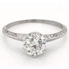 Natural 1 Carat Diamond Solitaire Filigree Ring Women Jewelry