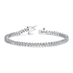 Natural 15 Carat Women's Diamond Gold Bracelet