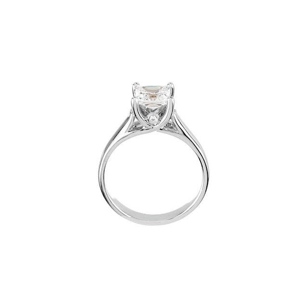 Natural 1.55 Carat Prong Setting Princess Diamond Solitaire Ring