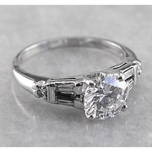 Natural 2 Carats Round Diamond Engagement Ring White Gold 14K