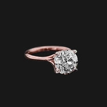Natural 2 Ct Diamond Interlocking Solitaire Ring Old Miner 2