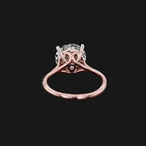 Natural 2 Ct Diamond Interlocking Solitaire Ring Old Miner 4