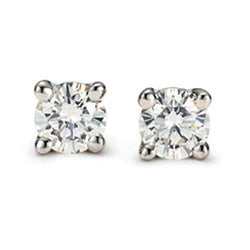 Natural 2.5 Carats Diamond Women Stud Earrings White Gold 14K