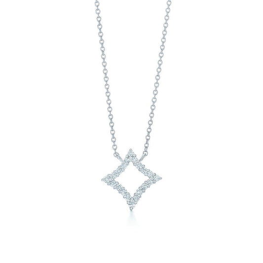 Natural 3 Carats Round Diamond Women Necklace Pendant Solid White Gold 14K