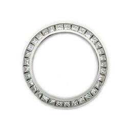 Natural 3 Ct Custom Diamond Bezel To Fit Rolex Datejust Or Date Watch 26 Mm