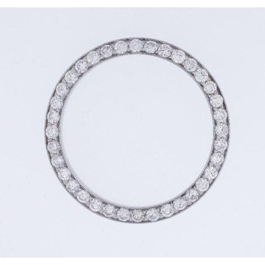 Natural 36 Mm Round Custom Diamond Bezel To Fit Rolex Mens Datejust Watch 4.75 Ct.