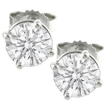 Natural 3.70 Carats Diamond Studs Earring White Gold 14K