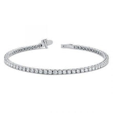Natural 4.55 Carats Round Cut Diamonds Lady Tennis Bracelet Gold White 14K