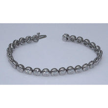 Natural 5.60 Carats Diamond Tennis Bracelet Vs Full Bezel