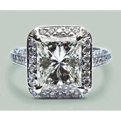 Natural 6 Carat Princess Diamond Ring