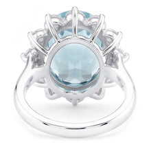 Natural Aquamarine Ring 11.50ct - White Gold 14K