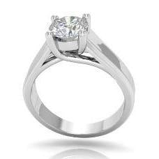 Natural Big Diamond Solitaire Ring 3 Ct. White Gold Jewelry