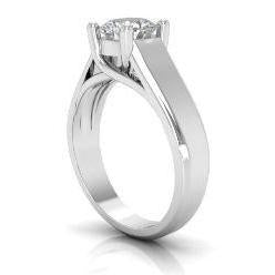 Natural Big Diamond Solitaire Ring 3 Ct. Gold 14K Jewelry