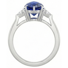 Natural Dark Blue Sapphire Ring