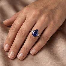 Natural Dark Blue Sapphire Ring