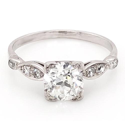 Natural Diamond Accent Engagement Ring 1.50 Carats Prong Set Women Jewelry