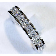 Natural Diamond Anniversary Band 4.60 Carats White Gold 14K