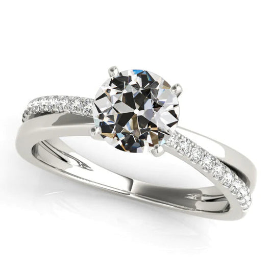 Natural Diamond Anniversary Ring Round Old Miner Jewelry Prong Set 3.50 Carats