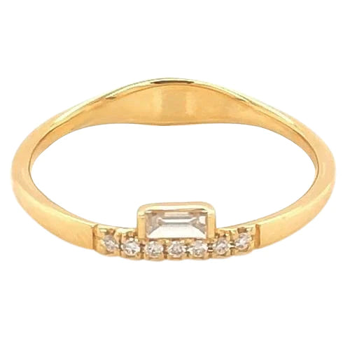 Natural Diamond Band Prong Set 0.71 Carats Women Yellow Gold 14K Jewelry New