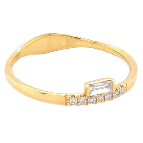 Natural Diamond Band Prong Set 0.71 Carats Women Yellow Gold 14K Jewelry New