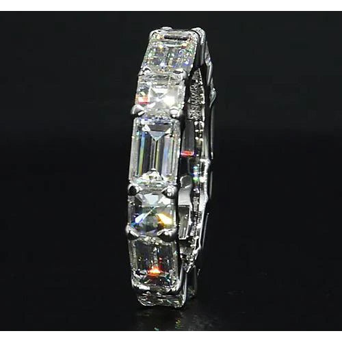 Natural Diamond Band Wedding Ring 6.30 Carats White Gold 14K Jewelry