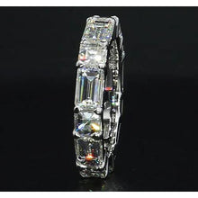 Natural Diamond Band Wedding Ring 6.30 Carats White Gold 14K Jewelry