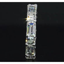 Natural Diamond Band Wedding Ring 6.30 Carats White Gold 14K Jewelry