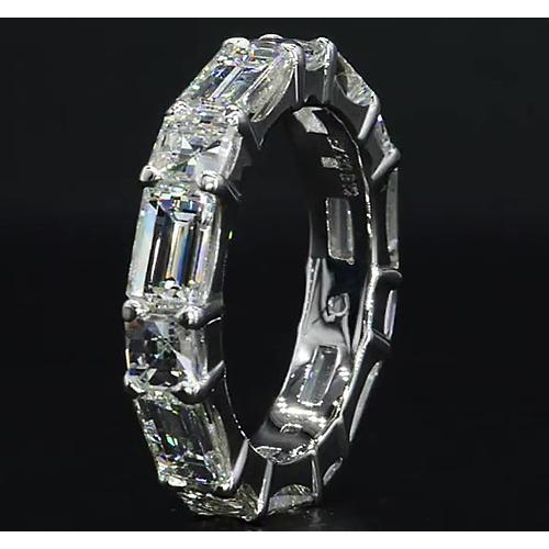 Natural Diamond Band Wedding Ring 6.30 Carats White Gold 14K Jewelry