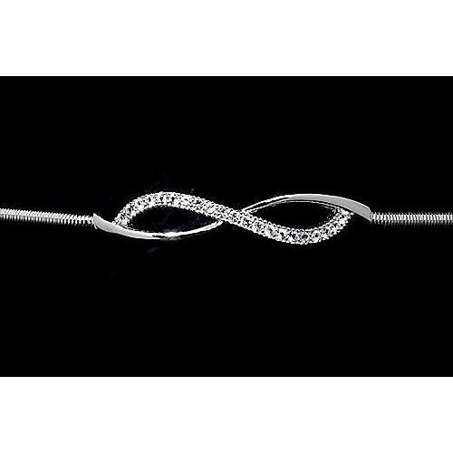 Natural Diamond Bangle 3 Carats White Gold 