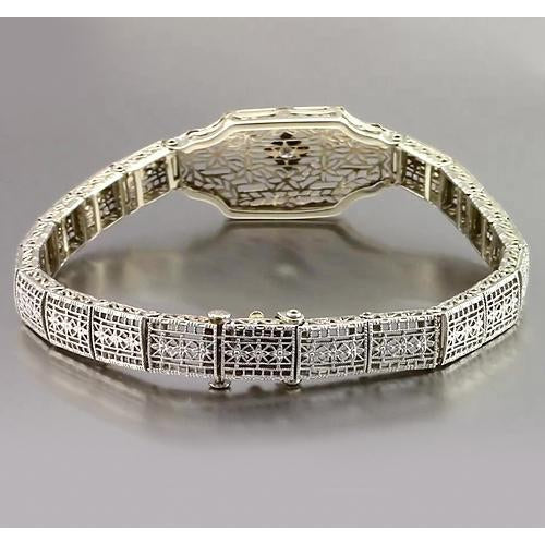 Natural Diamond Bracelet 0.30 Carats White Gold 14K Jewelry New