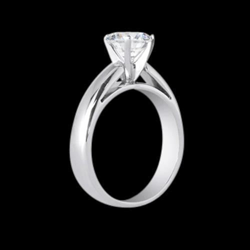 Natural Diamond Cathedral Setting Women White Gold 3 Ct. Solitaire Ring