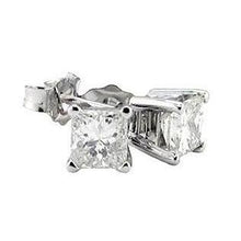 Natural Diamond Earrings Princess Diamond Studs 6 Ct.