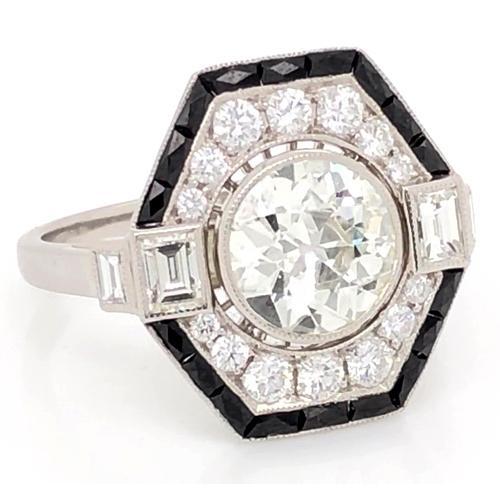 Natural Diamond Engagement Old Mine Ring 5 Carats White Gold 14K Jewelry 3