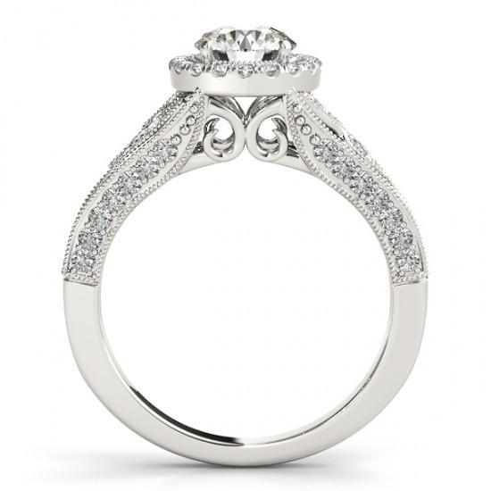 Natural Diamond Engagement Ring 1.25 Carats Antique Style Women 