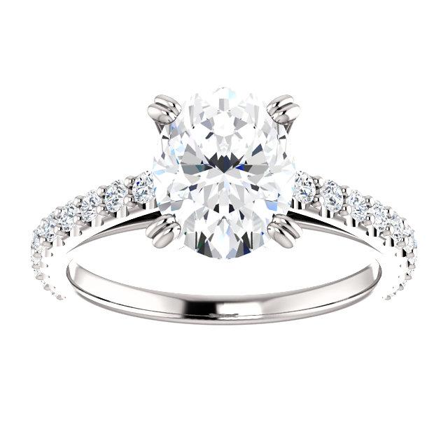 Natural Diamond Engagement Ring 2.60 Carats Claw Prong Setting White Gold3