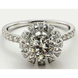 Natural Diamond Engagement Ring Accented 2.75 Carats Jewelry