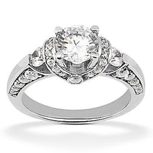 Natural Diamond Engagement Ring Accented White Gold 1.70 Ct.