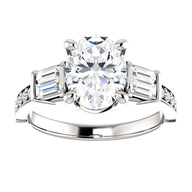 Natural Diamond Engagement Ring Vintage Style 2.20 Carats Three Stone3