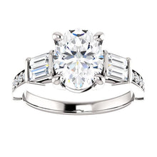Natural Diamond Engagement Ring Vintage Style 2.20 Carats Three Stone3