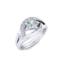 Natural Diamond Engagement Ring White Gold 1.70 Ct