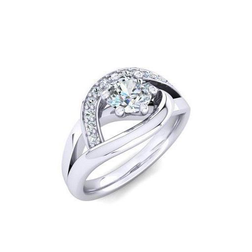  Natural Diamond Engagement Ring White Gold 1.70 Ct