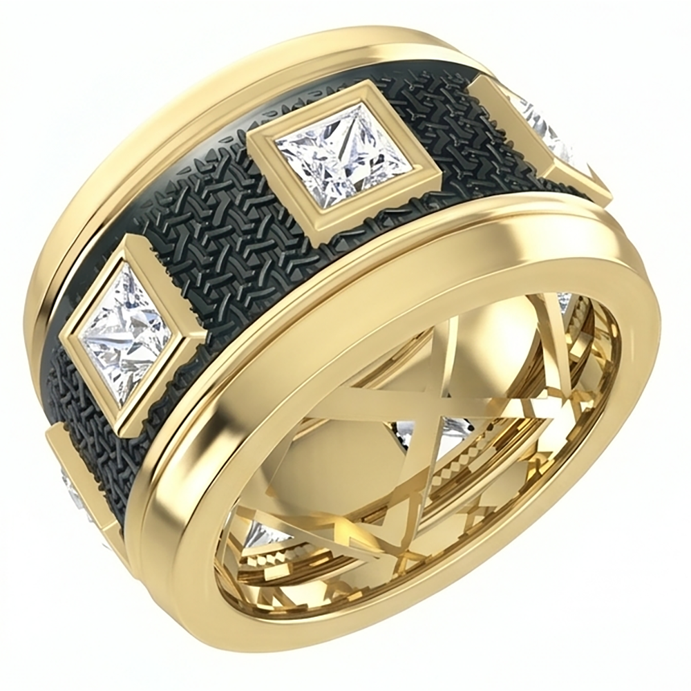 Natural Diamond Eternity Band 0.45ct - Two Tone 14K Gold