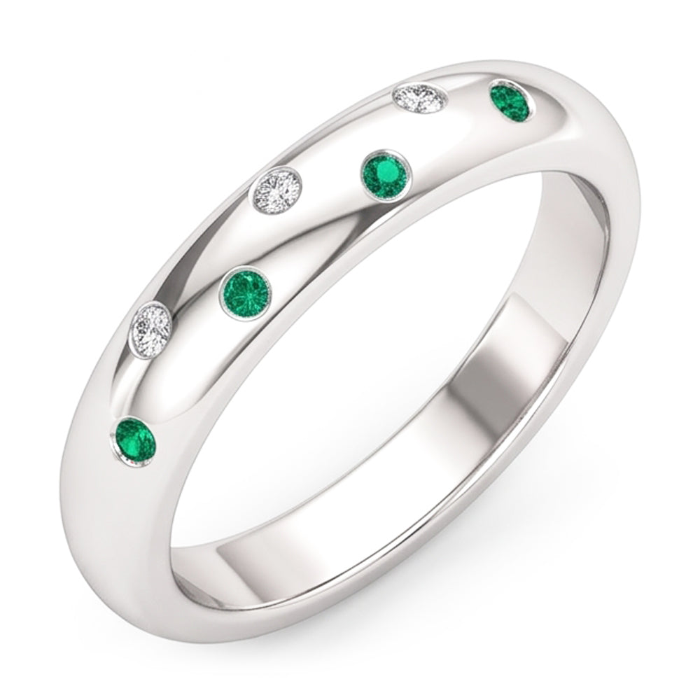 Natural Diamond Eternity Band 1.10ct - White Gold 14K