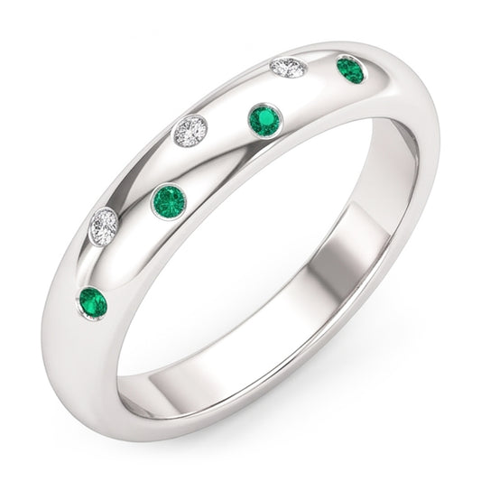 Natural Diamond Eternity Band 1.10ct - White Gold 14K