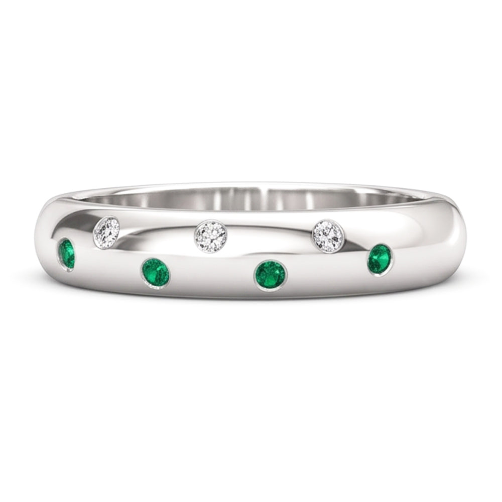 Natural Diamond Eternity Band 1.10ct - White Gold 14K