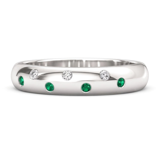 Natural Diamond Eternity Band 1.10ct - White Gold 14K