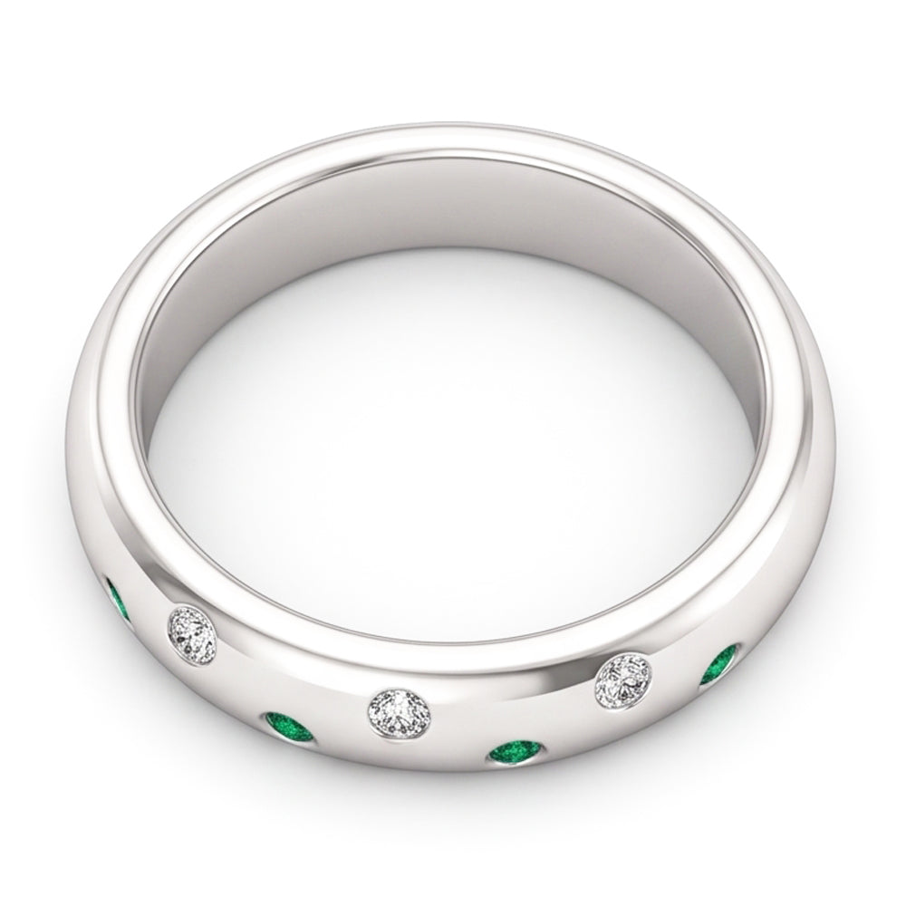 Natural Diamond Eternity Band 1.10ct - White Gold 14K