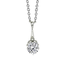Natural Diamond Journey Pendant Necklace 1.25 Carats White Gold 14K